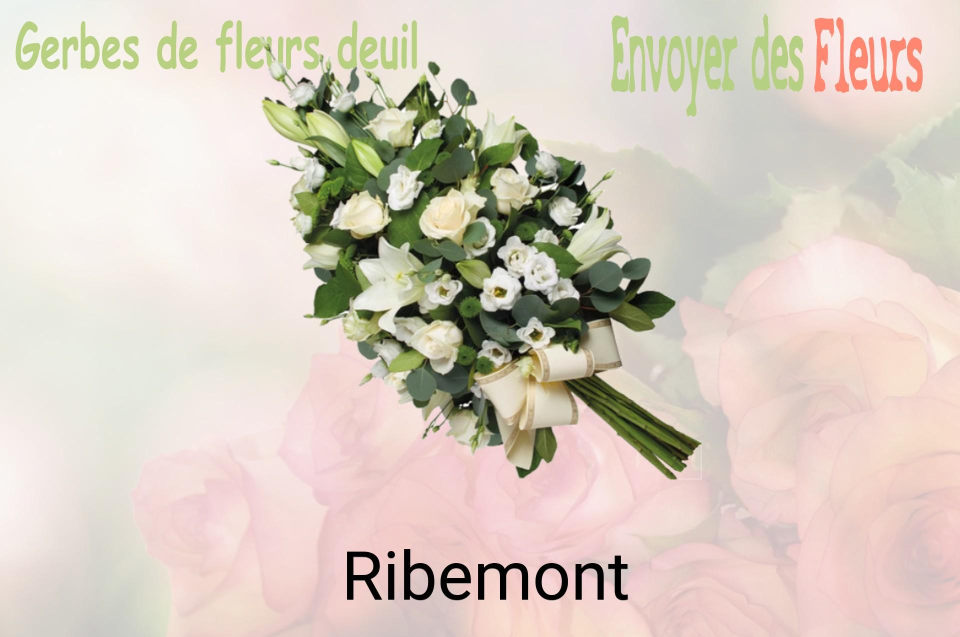 Gerbe de fleurs de deuil livrée à Ribemont